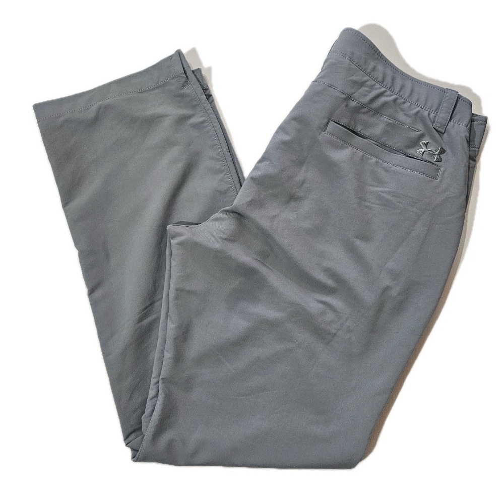 Under Armour Pants Mens 38x32 Gray Athletic Stretch Zip Closure Pockets